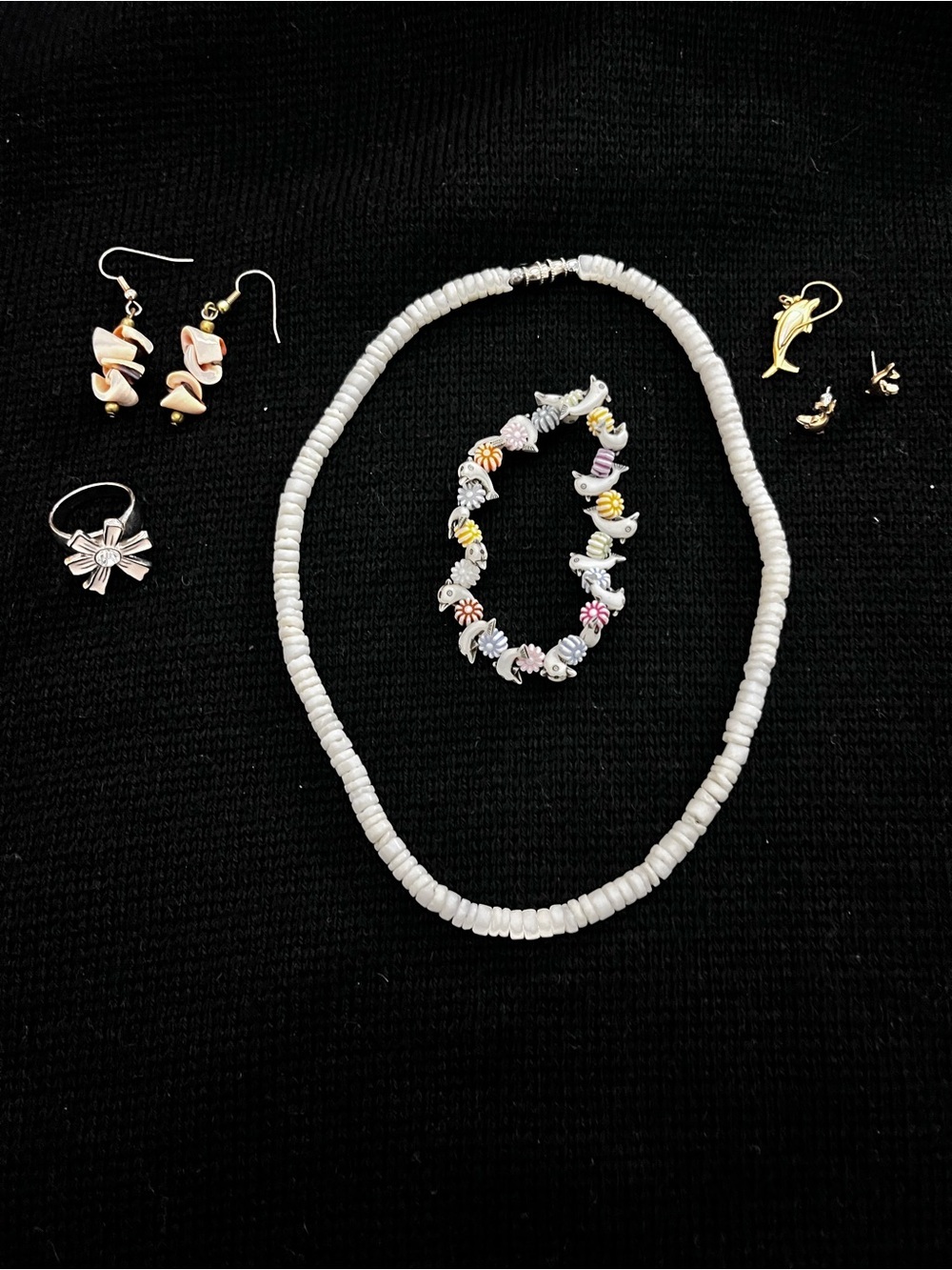 Tropical Beach Vacation Costume Jewelry Shells & Dolphins, Misc lot